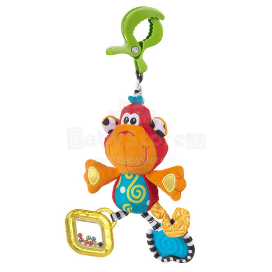 Playgro Dingly Dangly Kabināmā rotaļlieta ar zobgraužņiem pērtiķis