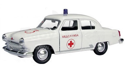 „Autotime“ kolekcija 34106W Vaikų automobilis, GAZ-21 „Volga“, mastelis 1:43, greitoji pagalba