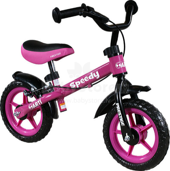Arti Speedy M Luxe Premium Pink Bērnu skrējritenis ar matālisko rāmi 12''