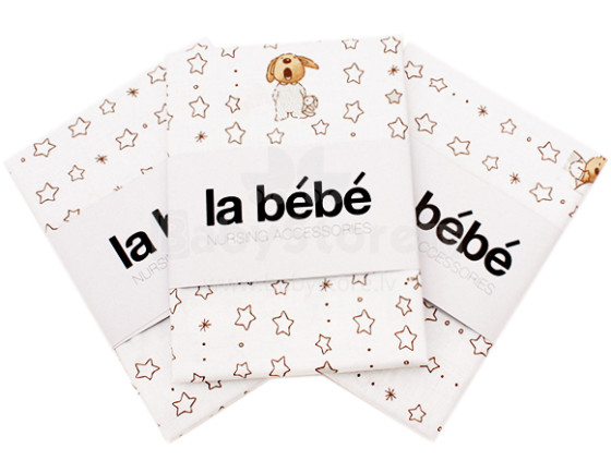 La Bebe™ Set 75x75(3) Art.64053 Bears Nappies (cotton) 3 psc - 75x75cm