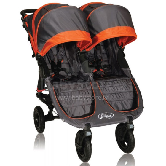 Baby Jogger'18 City Mini Double - Shadow/Crimson Art.BJ16236  Спортивная коляска для двойняшек