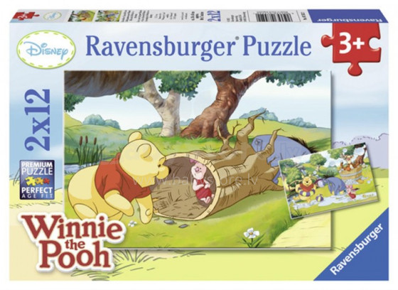 Ravensburger 075522 Puzzle 2x12 gb.Winnie Pooh 