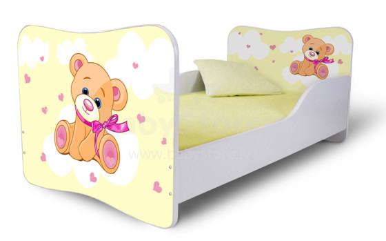 Stilinga „Nobi Bear“ vaikų lova su čiužiniu 144x74 cm