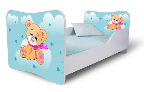 Stilinga „Nobi Bear“ vaikų lova su čiužiniu 144x74 cm