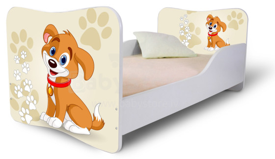 Stilinga „Nobi Dog“ vaikų lova su čiužiniu 144x74 cm