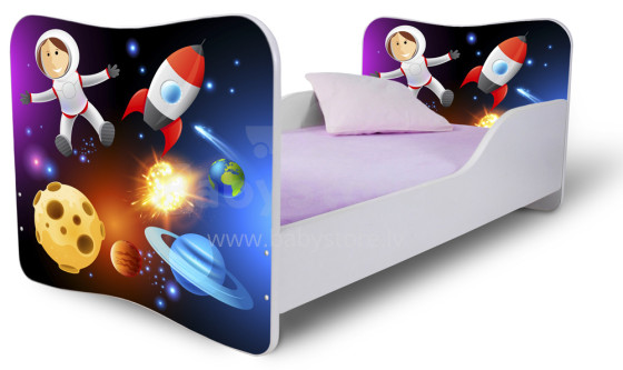 Nobi Cosmoss Bērnu stilīga gulta ar matraci 144x74 cm