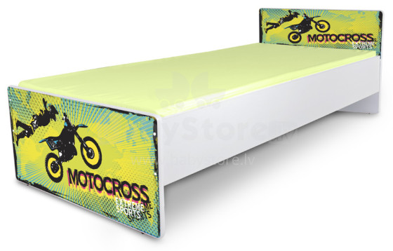 Nobi Motocross  Стильная  кровать для подростков с матрасом 184x84 см