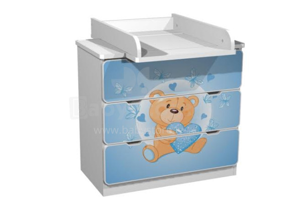AMI 3S Love Bērnu stilīga kumode ar pārtinamo galdiņu 82x80x45,5cm