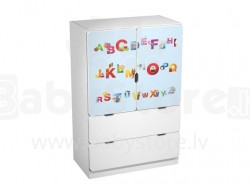 AMI  Alphabets  Детский  стильный  шкаф 125 x 80 x 45 см