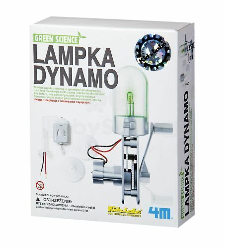 „4M Green Science Art.00-03263 Dynamo Torch Dynamo“ lempa