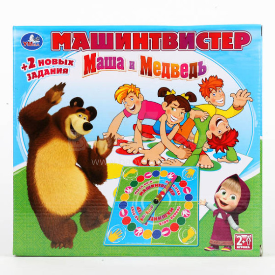 Умка 180757Настольная игра Маша и медведь твистер