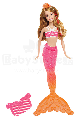 Mattel Barbie Perlų princesės undinėlės lėlė - koralų menas. BDB47 lėlė Barbės undinėlė