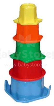 Baby Mix Stacking Cups Art.S193BC  piramīda no glazēm (5 gab)