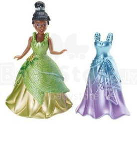 Mattel Disney Princess Magic Clip Tiana Doll Art. X9404 Мини-кукла Принцесса Диснея Тиана с платьем