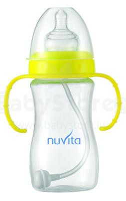 Nuvita Art. 1451 Анти-коликовая бутылочка для кормления, 270 мл (желтая)