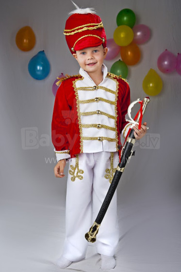 „Feya Princess“ karnavalo kostiumas „Hussar“ yra baltas