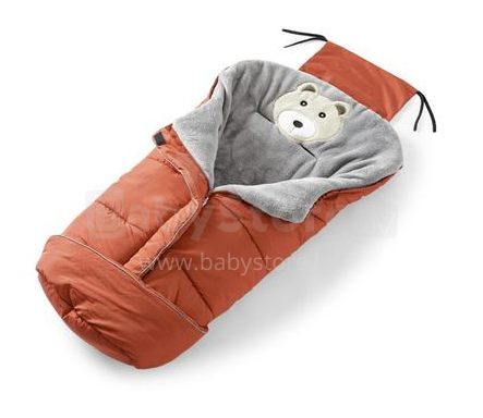 „Nuvita Caldobimbo Junior Cuccioli®“ lokys JR0010 Raudonas / pilkas vaikų žieminis šiltas miegmaišis