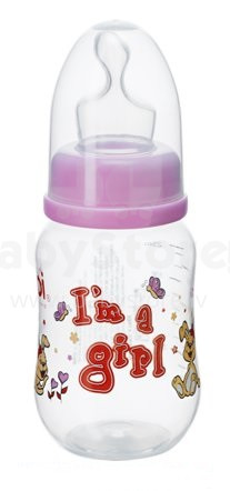 Bibi Little Stars Girl 108261-2 pudelīte 125 ml ar šauru kakliņu 0+