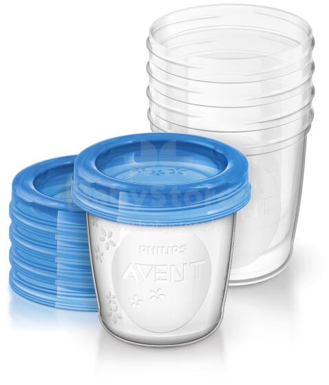 Phillips Avent SCF619 / 05 Motinos pieno ir maisto laikymo indai 180 ml (5 vnt.)