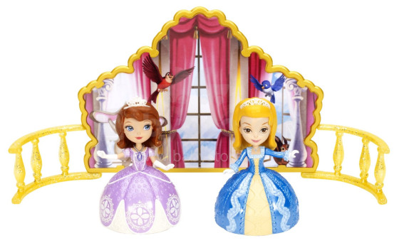 Mattel Disney Sofia - pirmosios šokančios seserys. Y6644 Lėlės „Disney Sofia“ su mase