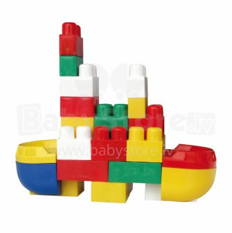 NINA Art.00051 Statybiniai blokeliai kūdikiams, vystantis žaislą su kaladėlėmis