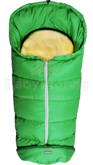 Fillikid Art.5665-70 Glasgow green Footmuff Пуховый спальный мешок на натуральной овчинке для коляски 100 x 45 cm