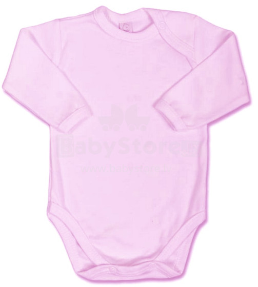 Bobas Art.749 Baby Body Pink Детский Бодик с длинным рукавом из чистого хлопка 62-98 cm