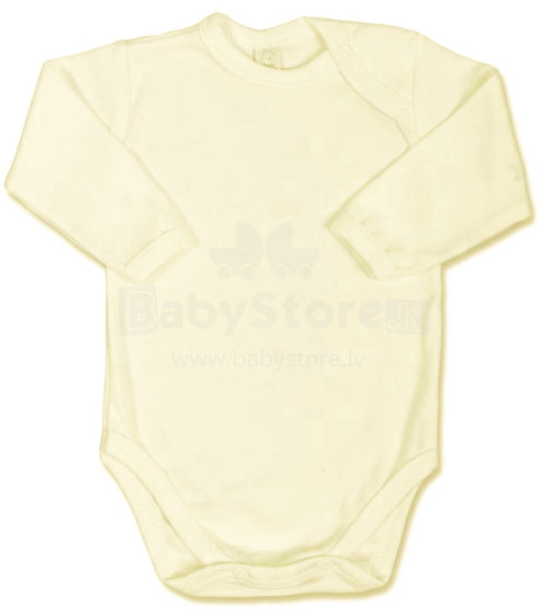 Bobas Art.749 Baby Body Yellow Детский Бодик с длинным рукавом из чистого хлопка 62-98 cm