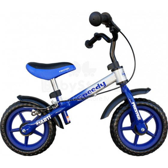 Arti Speedy M Luxe Premium Blue/Silver Bērnu skrējritenis ar bremzēm 12''