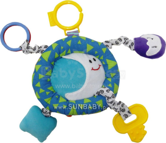SunBaby Art. BT-4127 Развивающая плюшевая  игрушка- погремушка для Коляски/Автокресла/Кроватки Месяц
