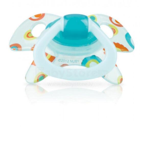 „Nuby Geo Art“. 5718MOSM anatominės formos silikoninis čiulptukas (6-18 m)
