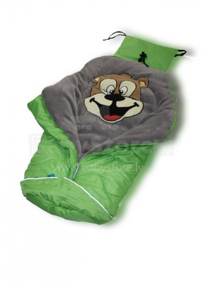 Nuvita Caldobimbo Junior Cuccioli® Bear Art. JR9601 Green Спальный мешок с терморегуляцией