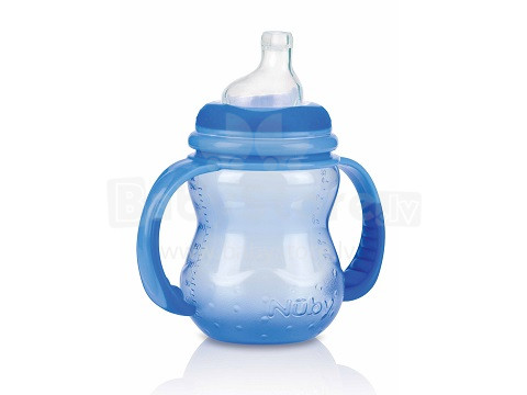 „Nuby“ menas. 92181 puodelis kūdikiams nuo 4 mėnesių amžiaus su minkštu dangteliu 240 ml