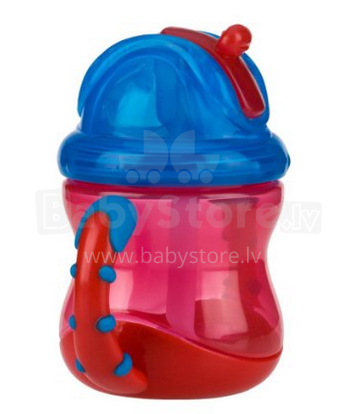 „Nuby“ menas. 9845 puodelis kūdikiams nuo 12 mėnesių amžiaus su minkštais šiaudais, 240 ml