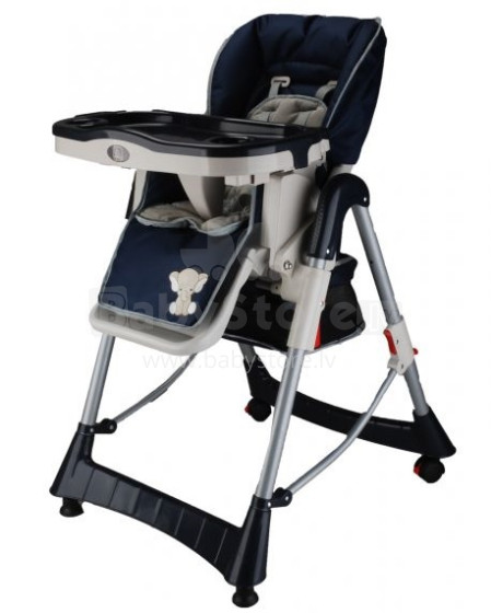 Aukštesnės kokybės kūdikių maitinimo kėdutė „Babygo'15 Tower Maxi Dark Blue“