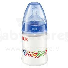 Nuk First Choice  Art.10743347 Plastmasas pudelīte ar vidēju caurumiņu un silikona knupīti pienam 1.izmēra (0-6 mēn.) 150 ml