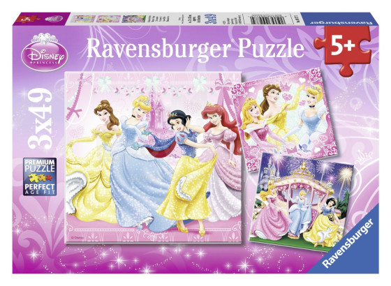 Ravensburger  Puzzle 3x49 шт.Белоснежка 092772V
