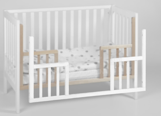 Troll Toddler rail Whitewash Art. ACS-RA0403-WW Gultiņas redele bērnu gultiņai