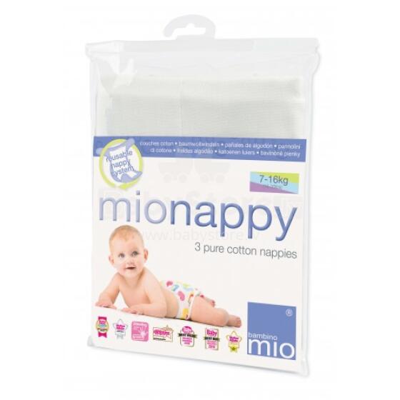 Medvilninės sauskelnės „Bambino Mio“ (3 vystyklai)