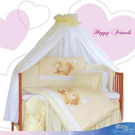 TUTTOLINA - комплект детского постельного белья 'Happy Friends', желтый, одеяло + подушка