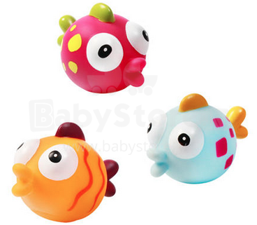 Baby Ono Art.531  Игрушки для для ванной и купания животные (к-т 3шт.) в сумочке