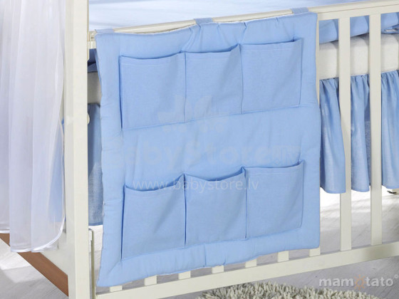 Mamo Tato Heart Col. Blue Кармашек для мелочей на кроватку (60x60 см)