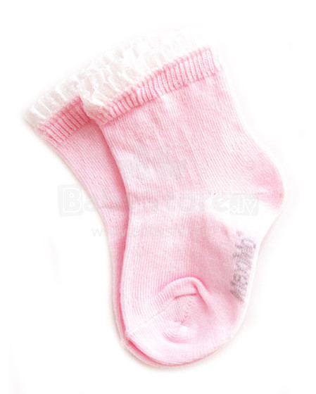 „Weri Spezials 2015“ vaikiškos medvilninės kojinės šviesiai rausvos