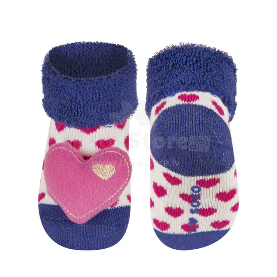 Soxo Art.44067  Infant socks with rattle 0-12m.