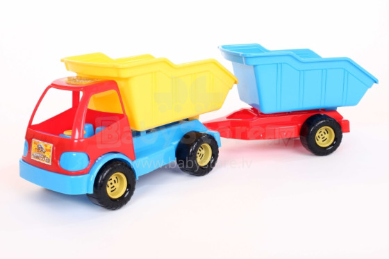Vaikiškas sunkvežimis „Sand Funny Toys 077“ - savivartis su priekaba 452750