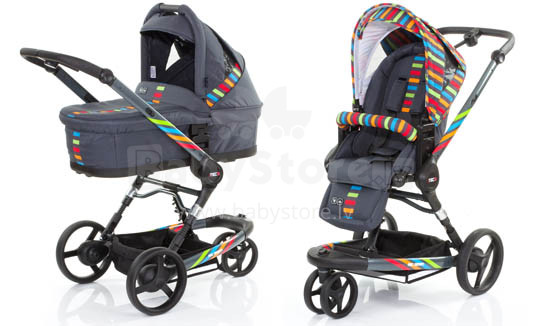 „ABC Design '17 3Tec Plus 2in1“ vaivorykštė, 31106 „Rainbow“ universalus universalus vežimėlis