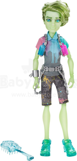 „Mattel Monster High“ persekiojamos studentų dvasios, vaiduoklis „Ghostly Porter Geiss Doll Art“. CDC34 lėlė