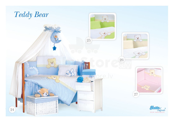 Tuttolina Art.24 Teddy Bear 7H- Bērnu gultas veļas komplekts