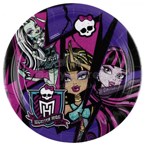 „Amscan Monster High“ 552512 rinkinys iš 8 plokščių