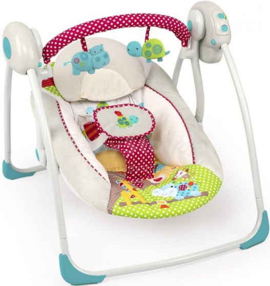 „Bright Starts Comfort & Harmony ™“ nešiojamas „Polka Dot Parade ™“ sūpynės, sūpynės 60377 (supamosios kėdės)